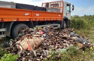 Secretaria do Meio Ambiente flagra descarte irregular de resíduos sólidos no Tabuleiro
