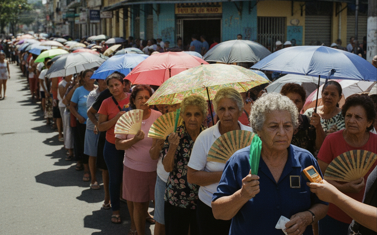 Leques, sombrinhas e protetor solar: cariocas enfrentam mais um dia de calor intenso