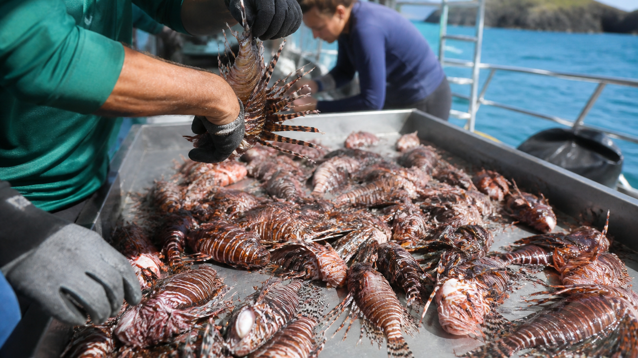 138 peixes-leão são capturados em Fernando de Noronha