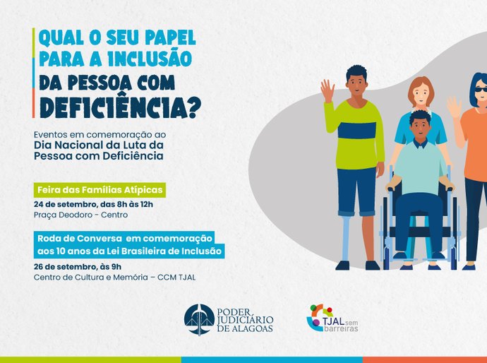 TJAL promove feira e roda de conversa em comemoração ao Dia da Luta da Pessoa com Deficiência