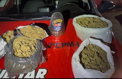 PM apreende mais de três quilos de maconha durante ação em Paripueira