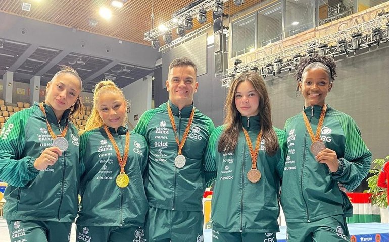 Ginastas brasileiros encerram competição na Hungria com cinco pódios