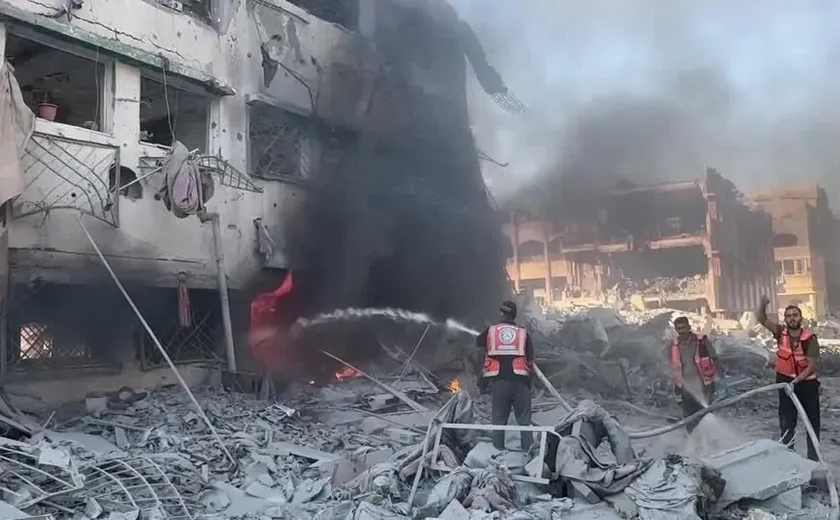 Defesa Civil de Gaza eleva a pelo menos 90 número de mortos em ataque israelense a escola