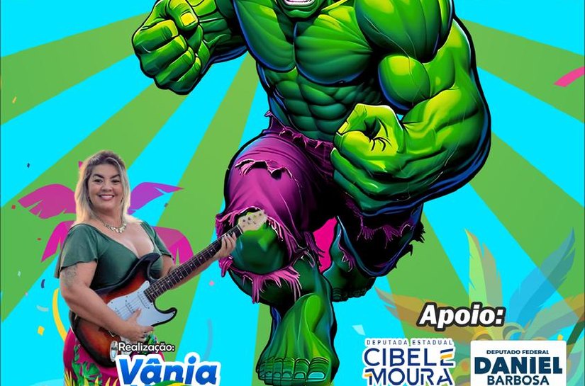 Paripueira recebe o bloco Hulk na Folia no sábado, 14