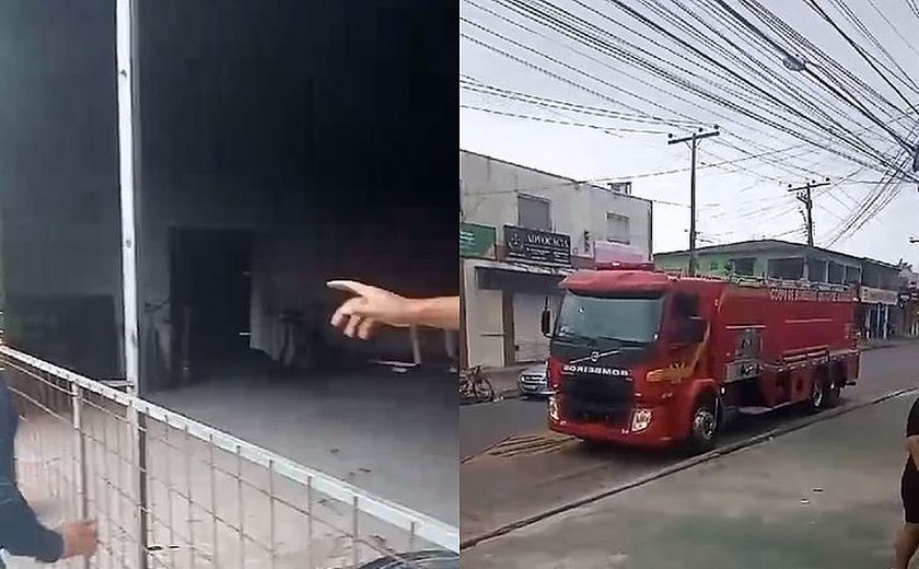 Incêndio em academia mobiliza bombeiros em Maceió
