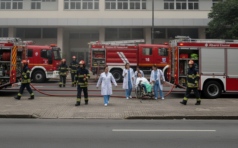Hospital Albert Einstein registra princípio de incêndio em São Paulo