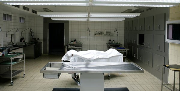 Homem morto, necroterio