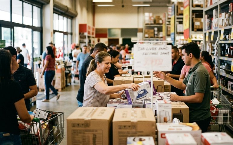 Dia Livre de Impostos oferece descontos de até 70% em produtos e serviços nesta quinta-feira
