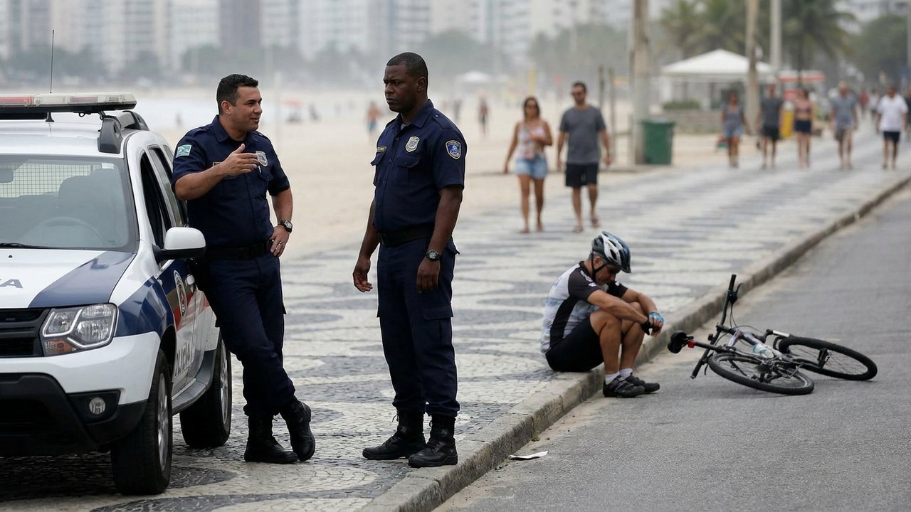 Segurança diz que colega 'achou graça' após espancar ciclista em Copacabana: 'você vai ficar rindo?'