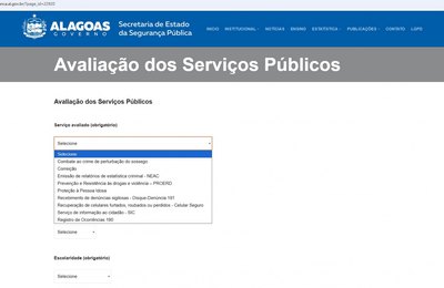 Segurança Pública disponibiliza formulário para avaliar serviços prestados à população