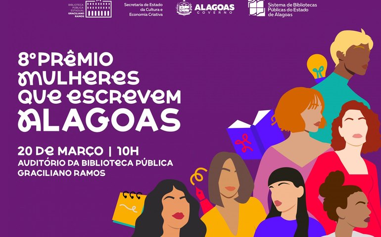 Secult anuncia homenageadas da 8ª edição do Prêmio Mulheres que Escrevem Alagoas