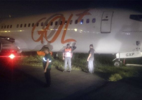 Avião da Gol derrapa na pista do Aeroporto Santos Dumont