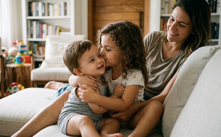 Lore Improta compartilha momento de carinho entre os filhos: 'Gratidão, Deus'