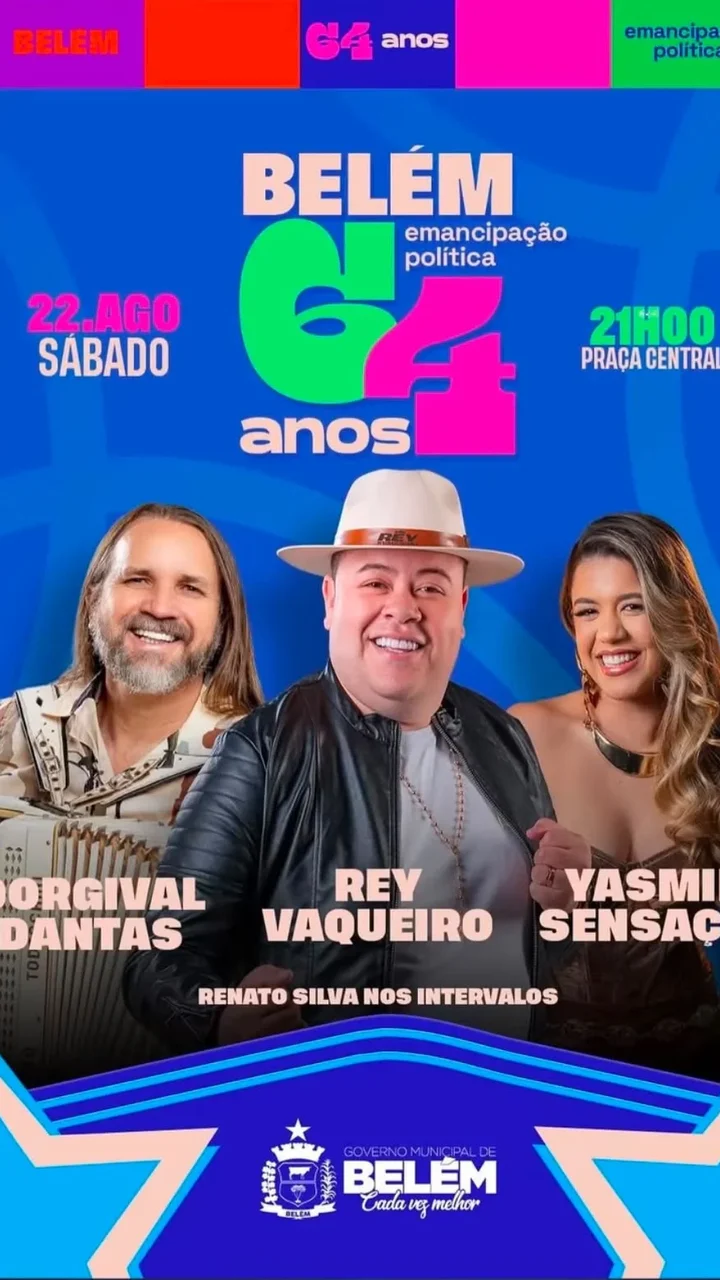 Belém celebra 64 anos de Emancipação Política com grandes shows e ações para a população