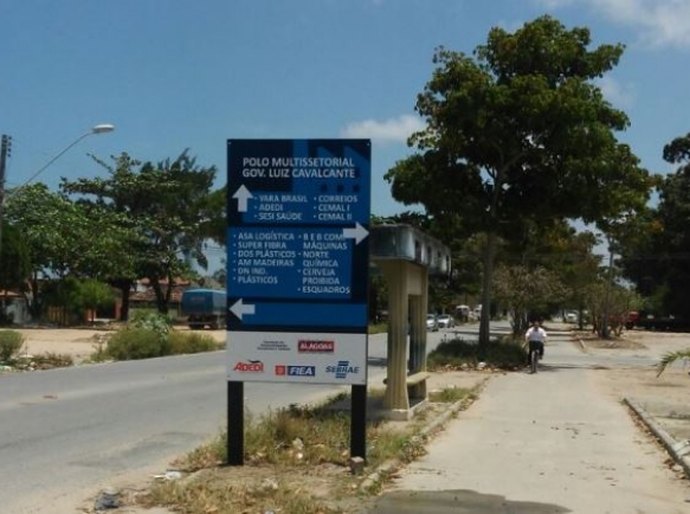 Polo Multissetorial Luiz Cavalcante ganha nova sinalização interna