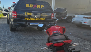 moto roubada / Foto: Reprodução: Foto/ Redes Sociais