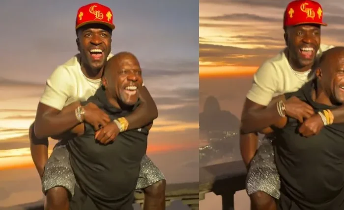 Terry Crews se encontra com Vini Jr. no Cristo Redentor
