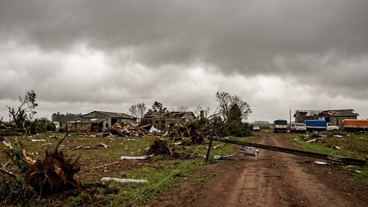 Tornado atinge Rio Grande do Sul pela segunda vez em menos de 2 semanas