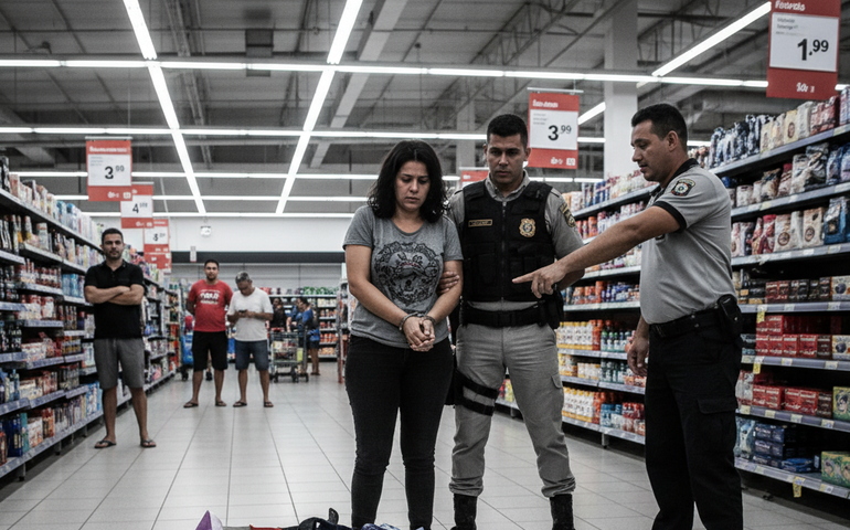 Furto de quase R$ 5 mil em supermercado termina com mulher presa em Maceió