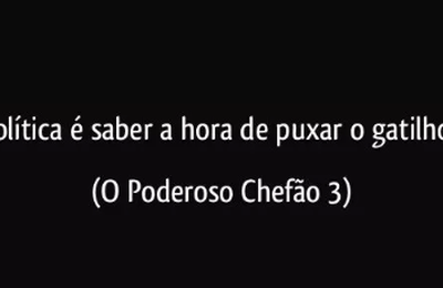 Política: É importante saber quando puxar o gatilho