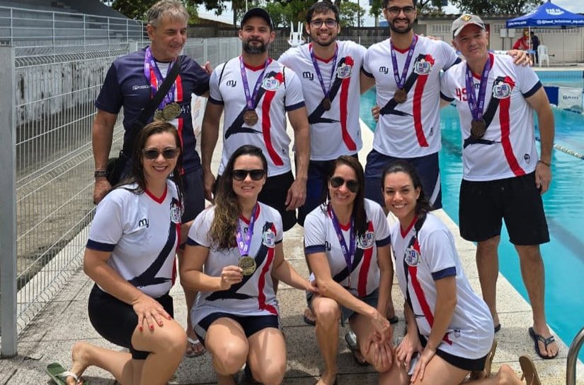 Jogos 2025: Servidores do MPAL dão show nas piscinas sendo medalhistas no ouro, prata e bronze