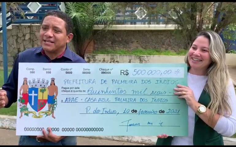 Severino Pessoa envia emenda meio milhão para a Casa Azul/APAE de Palmeira dos Índios