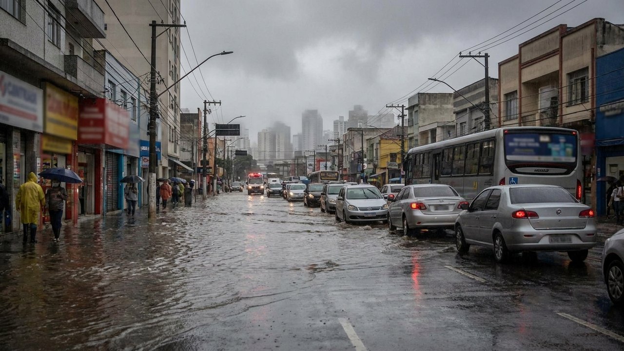 Chuva coloca São Paulo em estado de atenção para alagamentos; temperatura deve cair na quarta