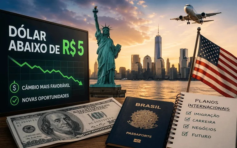 Dólar a R$ 5 impulsiona gastos no exterior e reabre janela para imigração nos EUA
