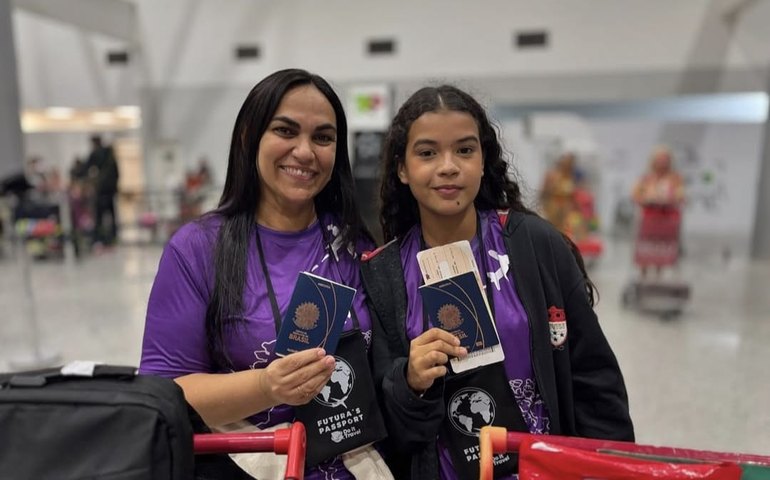 Em uma iniciativa inédita, professora e aluna de Novo Lino participam de intercâmbio na Inglaterra