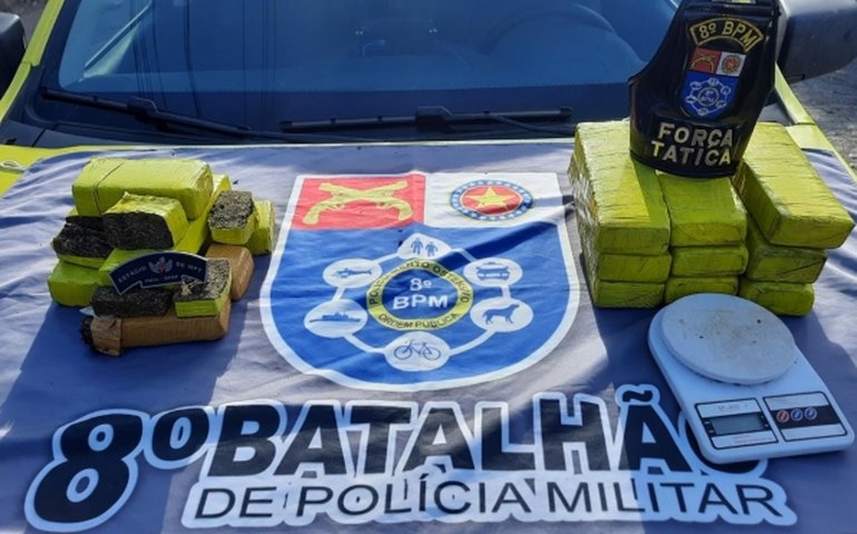 Em ações distintas, 8º BPM e Rotam apreendem mais de 17 quilos de entorpecentes