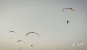 parapentes-hamas-31102023105424601 / Foto: Foto: Brigadas AL-Qassam/Telegram/Via Reutres