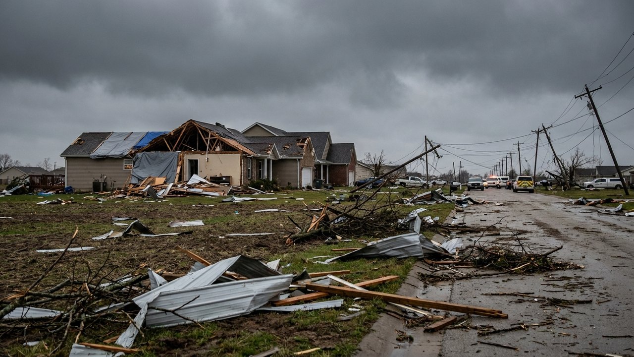 Tornado atinge Illinois e provoca danos em edifícios