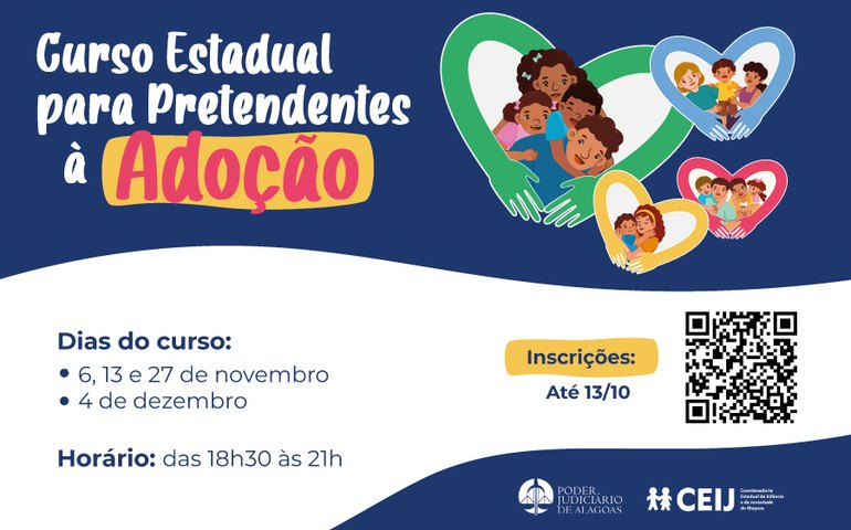 Abertas inscrições de curso virtual para pretendentes à adoção