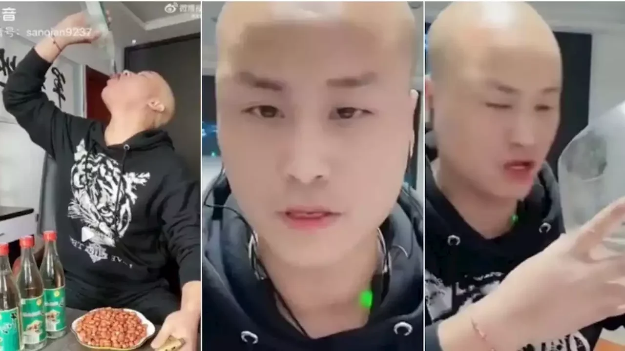 Influenciador chinês morre após ingerir várias garrafas de bebida alcoólica em live