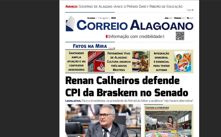 Renan Calheiros defende CPI da Braskem no Senado