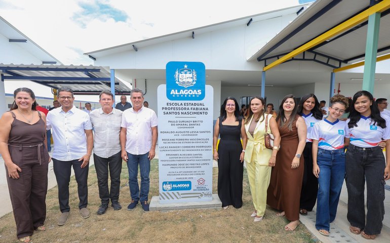Governo de Alagoas inaugura 26ª Escola do Coração com investimento de R$ 12,5 milhões em Branquinha
