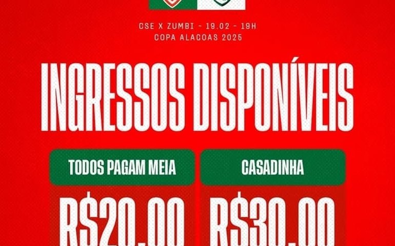 Direção do CSE realiza promoção 'Todos Pagam Meia' para o confronto com o Zumbi
