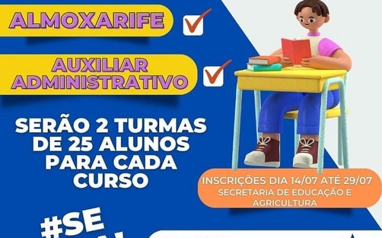 Parceria entre prefeitura de Novo Lino, Senai e Senar oferta diversos cursos gratuitos