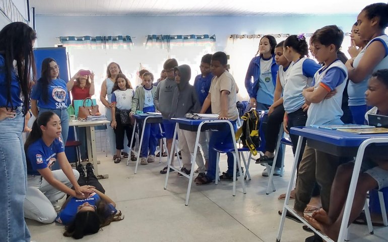 Projeto Samu nas Escolas retoma atividades com ação lúdica e educativa em Maceió
