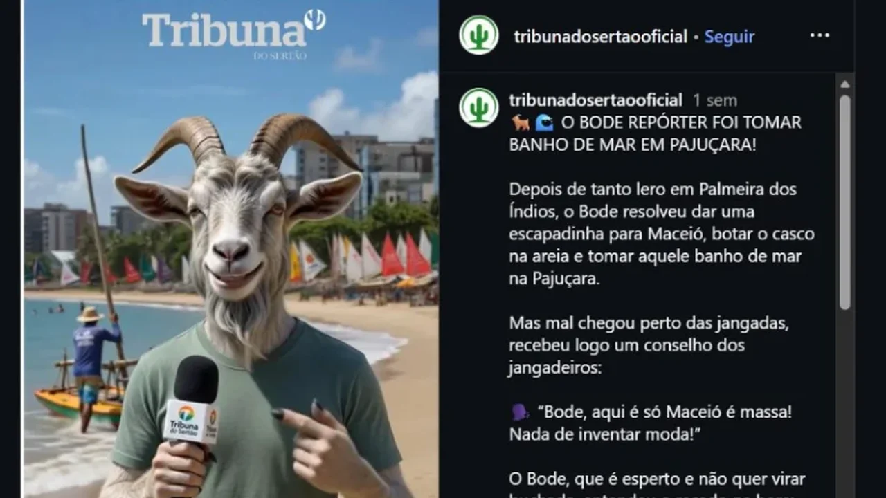 Juiz reconhece que 'Bode Repórter' não citou JHC, mas aplica multa em R$ 5 mil por sátira; jornal vai recorrer ao TRE/AL