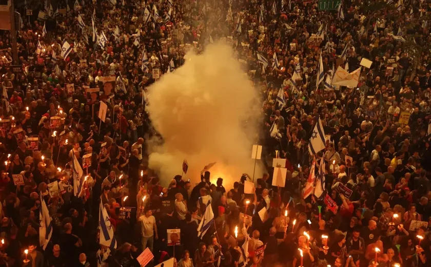 Milhares protestam em Israel contra Netanyahu, numa das maiores manifestações desde o início da guerra