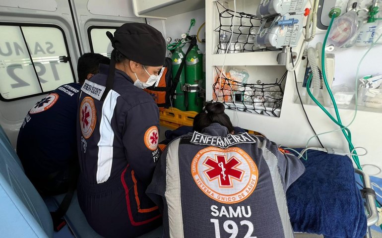 Samu atende vítima de atropelamento por empilhadeira, em Maceió