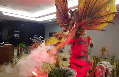 Mostra internacional reúne Dragões animatrônicos com som e efeitos especiais no Parque Shopping