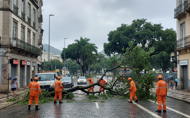Rio registra quedas de árvores e chuva moderada nesta terça-feira