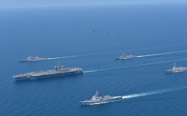 China reage a exercício naval liderado pelos EUA e acusa manobra de ameaçar paz no Pacífico
