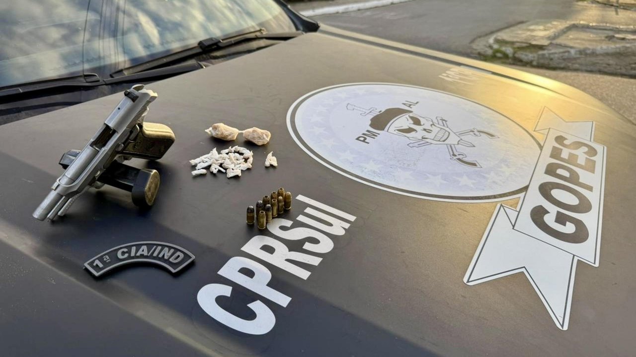 PM apreende 27 armas de fogo e mais de 10 kg de drogas em uma semana em Alagoas