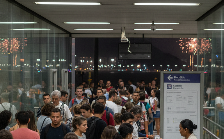 Réveillon 2026 em Copacabana: Metrô no Rio terá pulseira obrigatória para volta para casa; saiba como vai funcionar