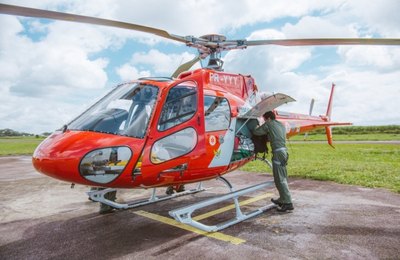 Serviço Aeromédico do Samu faz transferência de alagoano vítima de acidente de trânsito em Fortaleza