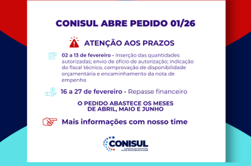 Conisul abre o primeiro pedido de 2026