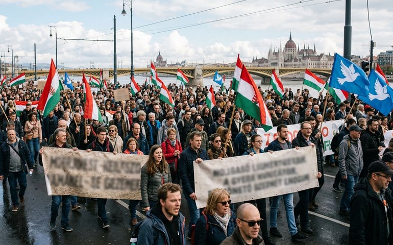 'Não seremos colônia da Ucrânia', dizem manifestantes durante a Marcha da Paz em Budapeste